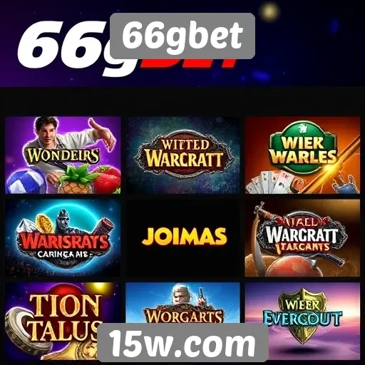 Variedade de jogos disponíveis na plataforma 66gbet